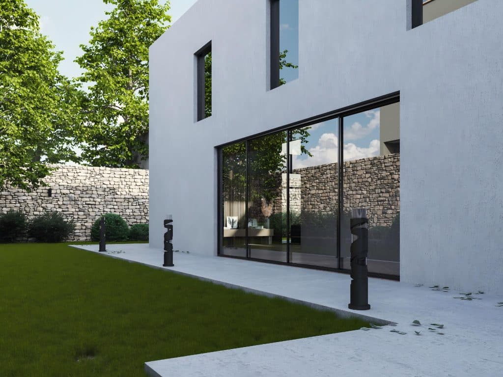 Aluminum windows exterior doors and insulated glazing for a villa project