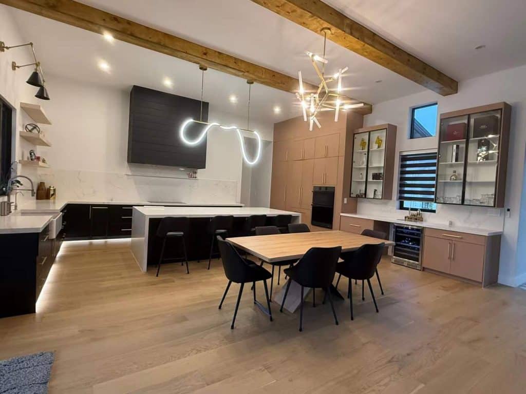 Custom kitchen cabinets installed for a residential renovation project in Texas